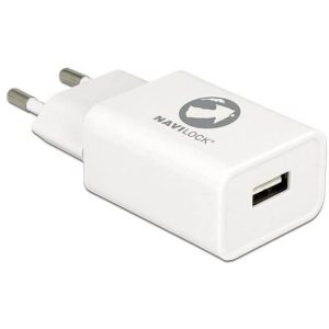 Chargeur USB 1 sorties 3,6 à 12V QC 3.0 blanc - 62969