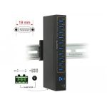 Hub USB 3.0 industriel 10 ports montage rail Din - 63919