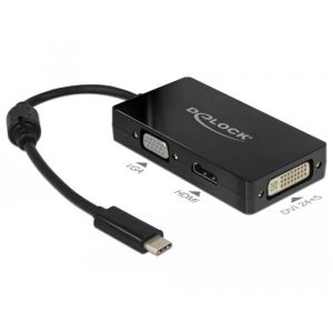 Adapteur USB Type C > VGA / HDMI / DVI noir - 63925