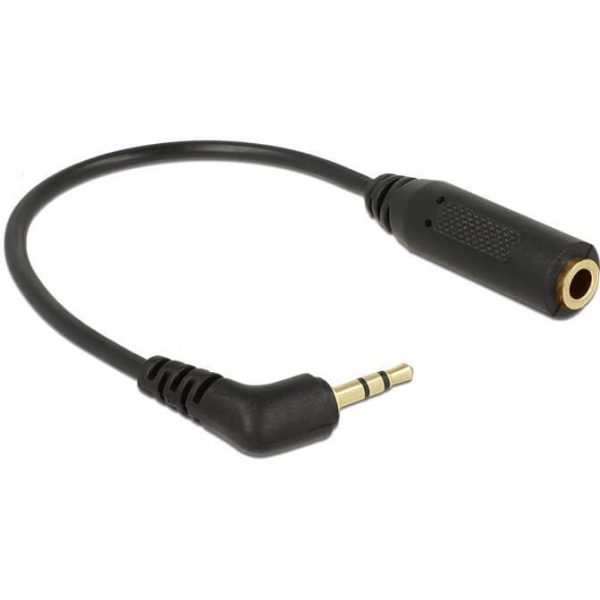 Adaptateur jack 2,5mm M coudé 3,5 F 3 points - 65672