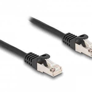 Cordon réseau RJ50 M/M 0,25m noir - 80185