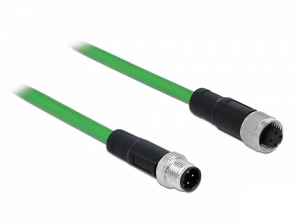 Cordon réseau M12 M/F 4 contactscCodage D 5m - 85436
