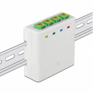 Adaptateur fibre rail Din 4xSC/APC Simplex Monom. - 85921