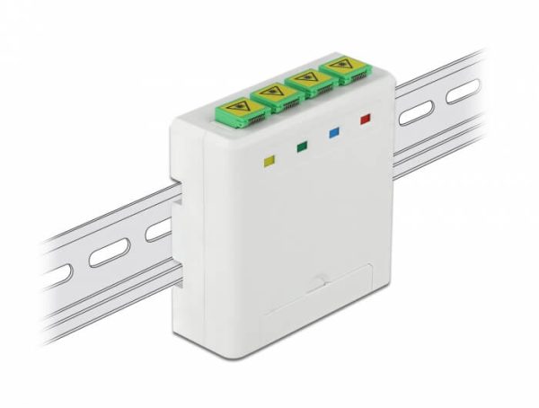Adaptateur fibre rail Din 4xSC/APC Simplex Monom. - 85921