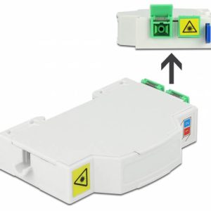 Adaptateur fibre rail Din 2xSC/APC Simplex Monom. - 85922