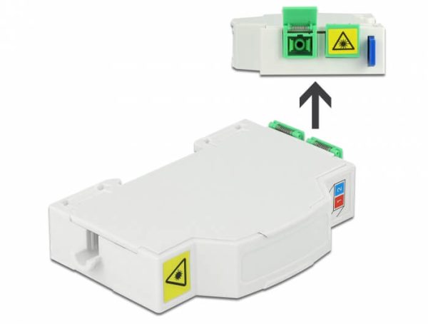 Adaptateur fibre rail Din 2xSC/APC Simplex Monom. - 85922