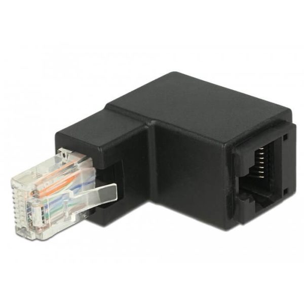Adaptateur RJ45 M/F coudé 90° Cat6 UTP - 86424