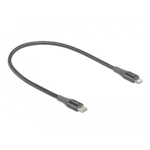 Câble USB C Lightning certifié MFi gris 50cm - 86630