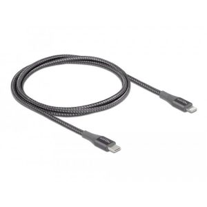 Câble USB C Lightning certifié MFi gris 1m - 86631