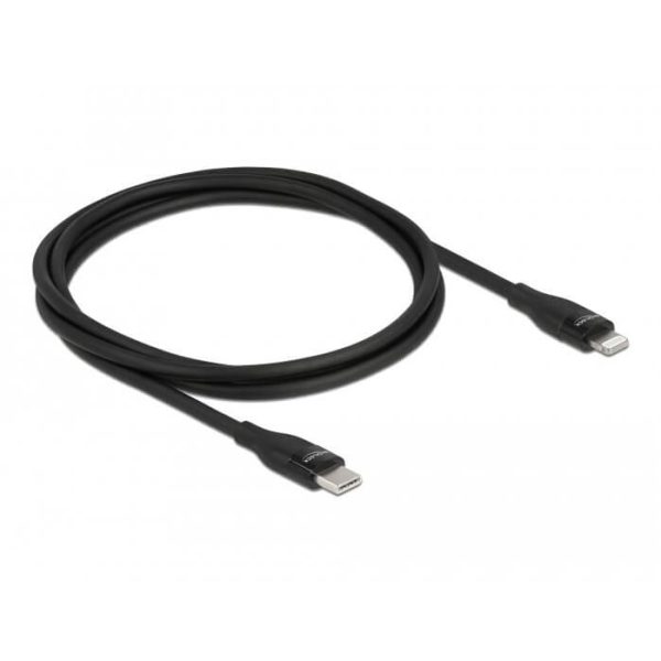 Câble USB C Lightning certifié MFi noir 1m - 86637