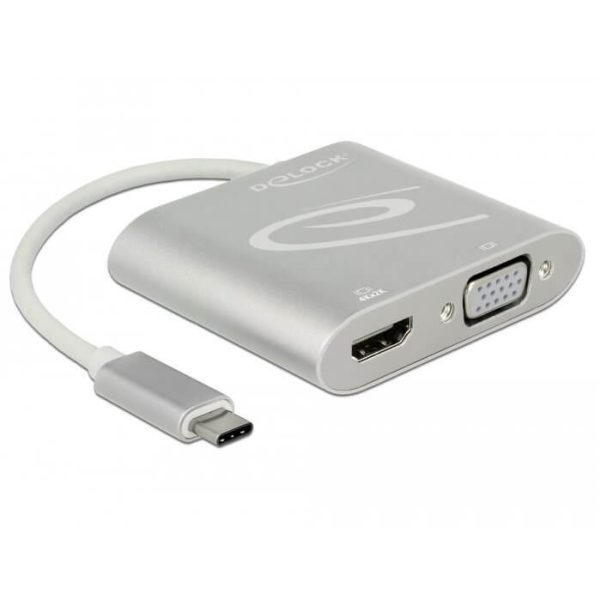 Adaptateur USB Type C > HDMI + VGA DP Alt Mode Alu - 87705
