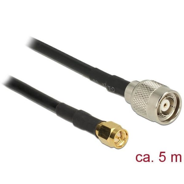 Câble antenne RP-TNC M > SMA M 5m RG-58 C/U - 89513