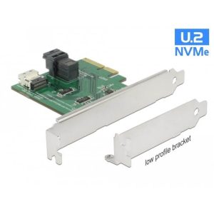 Carte PCIe U.2 NVMe SFF-8654 4i +SFF-8643 Dual Pr. - 89923