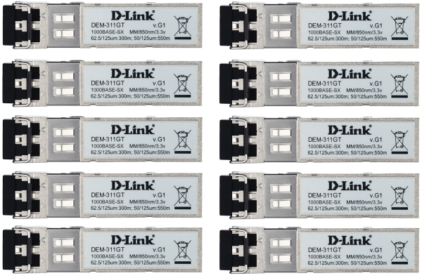Mod. MiniGBIC SFP Giga Multi LC 550m (Pack de 10) - DEM-311GT/10