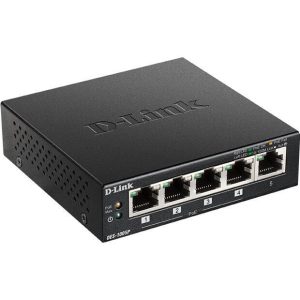Switch 5 Ports 10/100 Mbits dont 4 PoE at 60W - DES-1005P/E