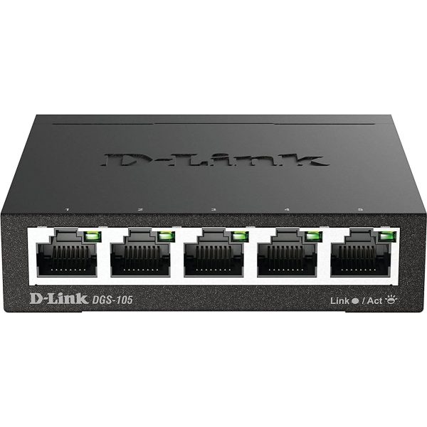 Switch Desktop 5 Ports Giga Boîtier+Connect. Métal - DGS-105