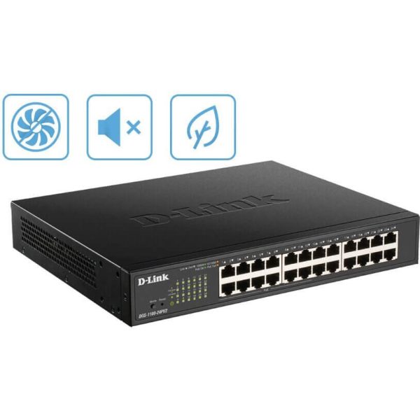 Switch Easy SMART 24 Ports Giga dont 12 PoEat 100W - DGS-1100-24PV2/E