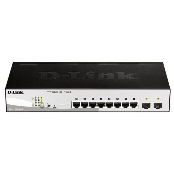 Switch Web SMART 8 Giga PoE at 65W + 2 SFP - DGS-1210-08P/E