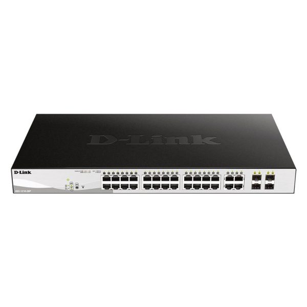 Switch 19'' SMART+ 24 GE PoEat 193W + 4 Combo SFP - DGS-1210-28P/E