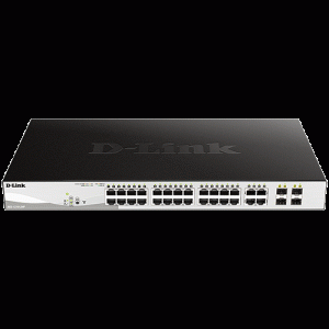 Switch Web SMART 24 Giga PoE at 193W + 4 combo SFP