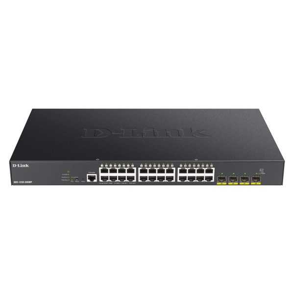 Switch Smart+ 24 Port Giga PoE at 370W + 4 SFP+ - DGS-1250-28XMP/E