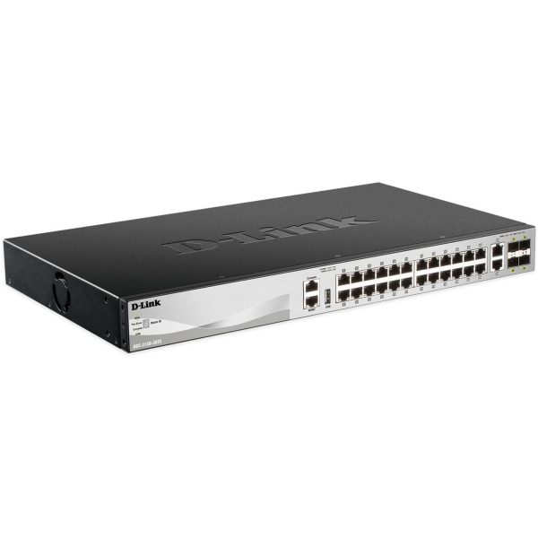 xStack 24 Ports Giga + 2 Ports 10G & 4 Ports SFP+ - DGS-3130-30TS/E