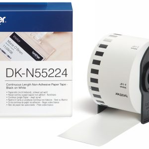 Ruban continu papier 54mm noir / blanc - DKN55224