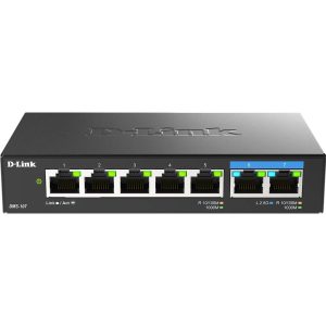 Switch 5 Ports Gigabit & 2 Ports Multi (2.5Gps) - DMS-107/E