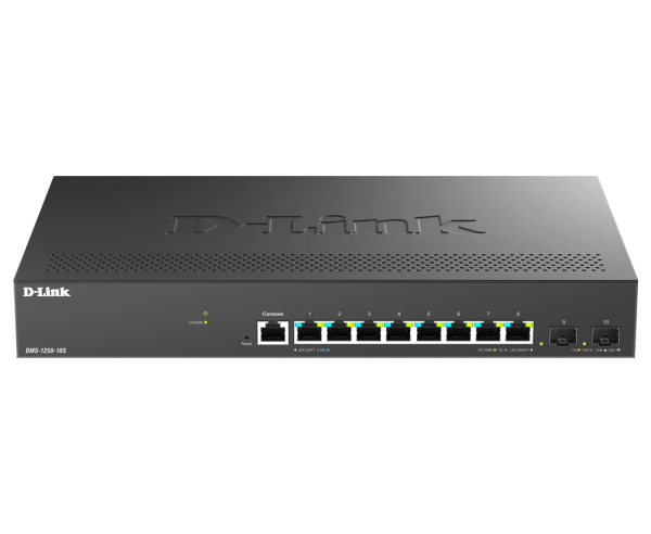 Switch Smart+ L2+ 8 Ports 2,5 GbE + 2 Ports SFP+ - DMS-1250-10S/E
