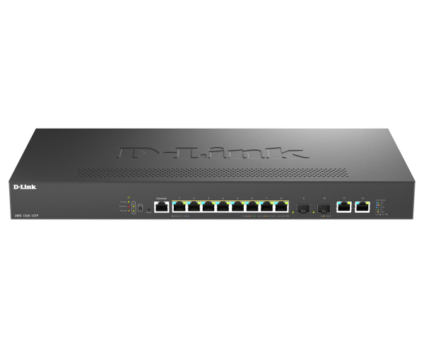 Switch PoE L2+ 8 PoE 2,5GbE + 2 10Mul.GbE + 2 SFP+ - DMS-1250-12TP/E
