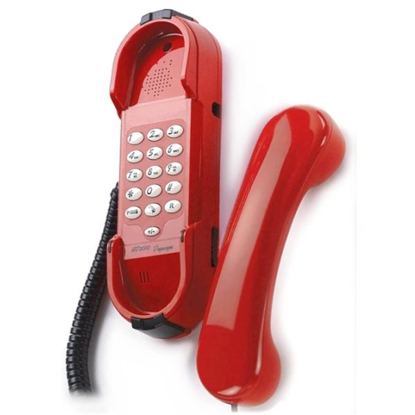 Téléphone SIP mural rouge HD2000 - PAI00R
