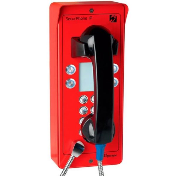 Téléphone d'urgence ext avec clavier + 4 mém rouge - PVI24R