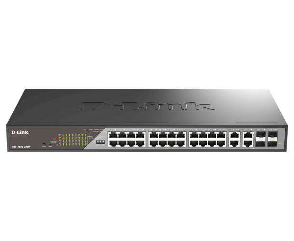 24 ports Giga PoEat dont 8 Longue Dist. + 4 Combo - DSS-200G-28MP/E
