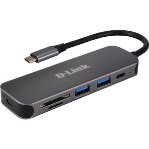 Hub USB-C 5 en 1 + Lecteur de Carte (SD, µSD etc.) - DUB-2325/E