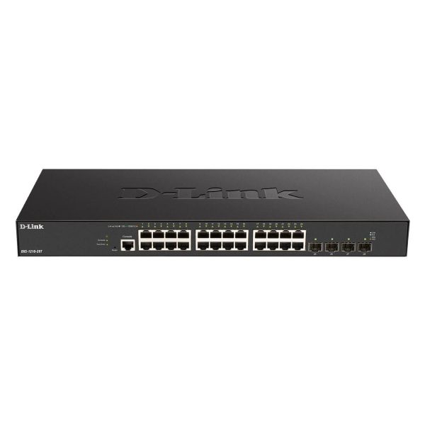 SMART+ 24 Ports 10G Cuivre + 4 Ports 10G/25G SFP28 - DXS-1210-28T