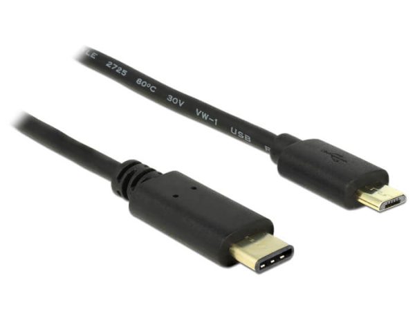 Câble USB 2.0 A Type C Mâle /Micro USB B Mâle 2m - 83334