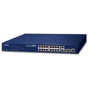 Switch 19" webadmin 16 ports 100Mbit PoE at 2xSFP - FGSW-1816HPS