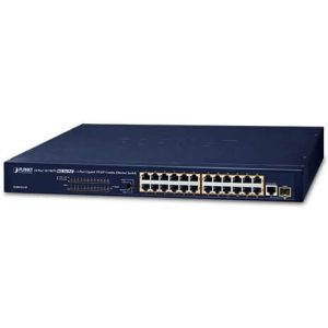 Switch 19" webadmin 24 ports 100Mbit PoE at 1xSFP - FGSW-2511P