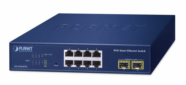 Switch Websmart 8 ports Giga + 2 x SFP - GS-2210-8T2S