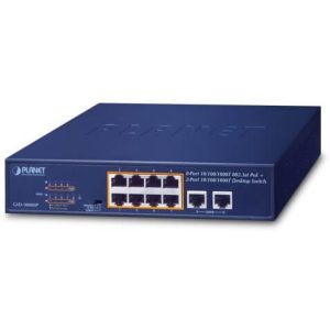 Switch 19" 8 ports Giga PoE at 120w + 2 ports Giga - GSD-1008HP