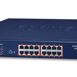Switch 19" 16 ports Giga PoE at 300W 2xSFP - GSW-1820VHP
