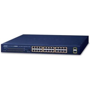 Switch 19" 24 ports Giga PoE at 220W 2xSFP - GSW-2620HP