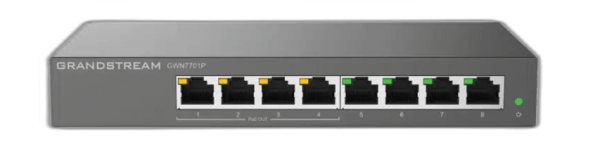 Switch 8 ports Giga dont 4 PoE af/at 60W - GWN7701P