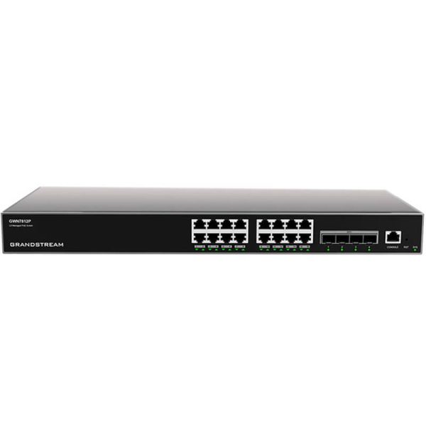 Switch L3 16 Giga PoE 802.3 af/at 4x SFP+ - GWN7812P