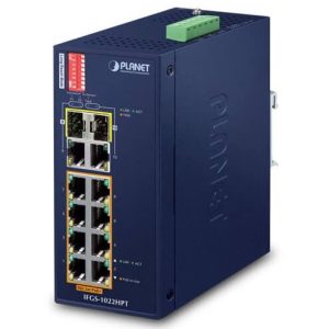 Switch indus IFGS-1022HPT 8x 100Mb PoE +2 Giga/SFP - IFGS-1022HPT