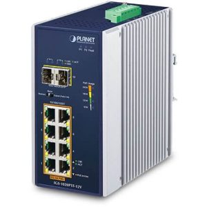 Switch Indus 12V 8 ports Giga PoE at 240W 2xSFP - IGS-1020PTF-12V