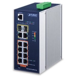 Switch Indus L2 8 ports Giga PoE at 240W 2xSFP - IGS-4215-8P2T2S