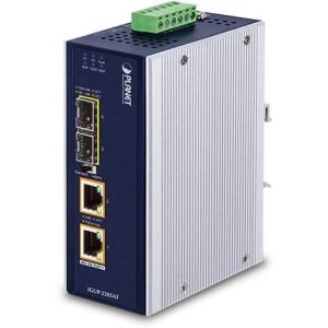 Transceiver Indus 2xRJ45 Giga PoE bt 180W 2xSFP - IGUP-2205AT