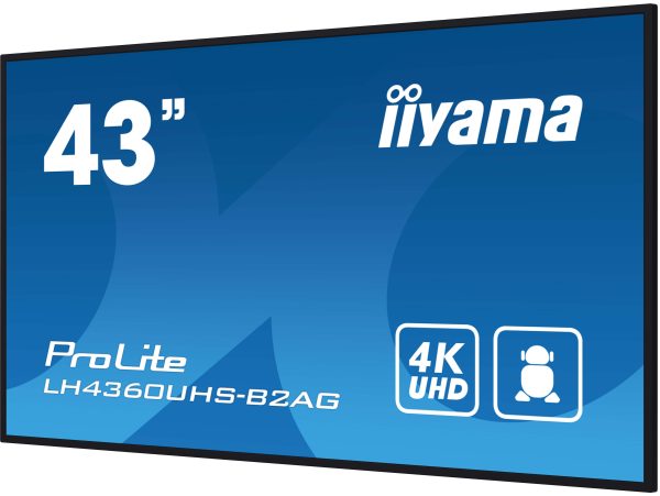 Ecran 43" IPS 4K affichage dynamique 24/7 Android - LH4360UHS-B2AG