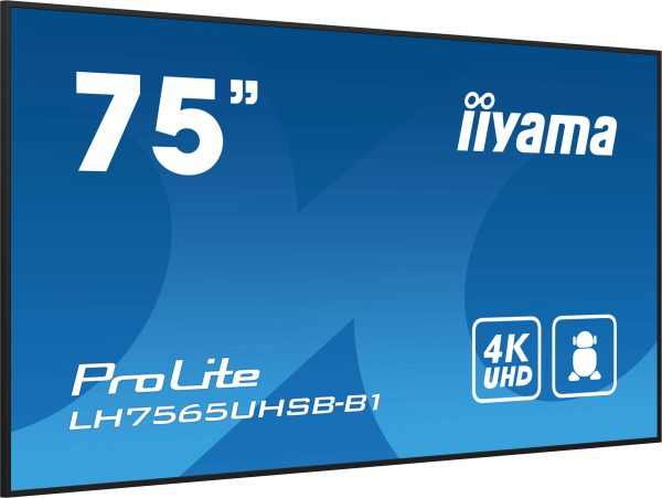 Moniteur  75’’ 4K pour l’affichage dynamique 24/7 - LH7575UHS-B1AG